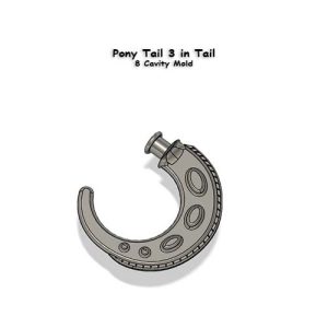 Pony Tail 3 in Tail Mold - 8 Cavity Mold