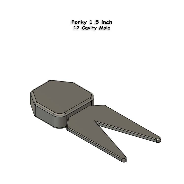 Porky - 1.5 in 12 Cavity Mold